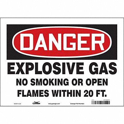 CONDOR 473R17 Safety Sign 10 inx14 in Vinyl