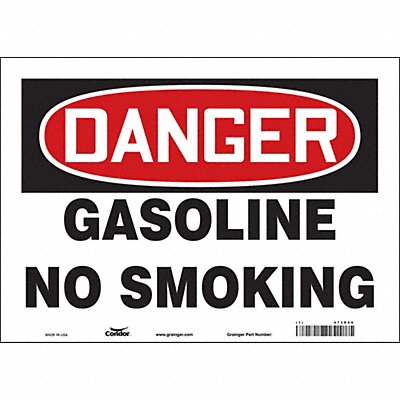 CONDOR 473R28 Safety Sign 10 inx14 in Vinyl
