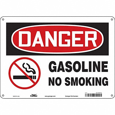 CONDOR 473R32 Safety Sign 10 inx14 in Polyethylene