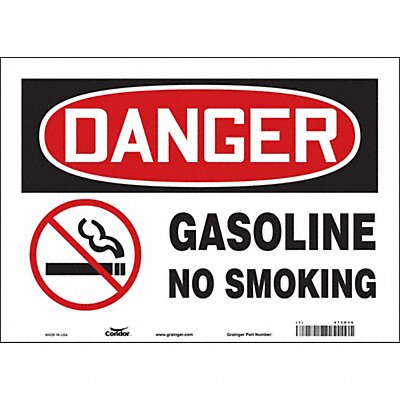 CONDOR 473R36 Safety Sign 10 inx14 in Vinyl