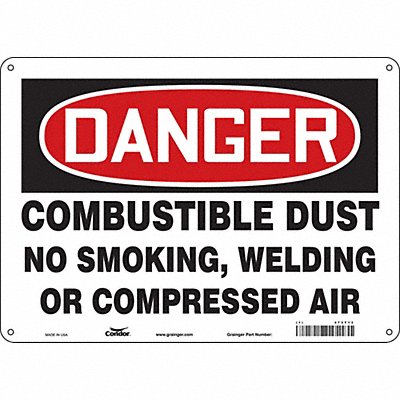 CONDOR 473T13 Safety Sign 10 in x 14 in Polyethylene