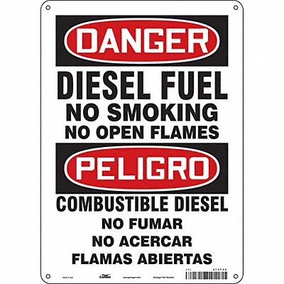 CONDOR 473T32 Safety Sign 14 inx10 in Polyethylene
