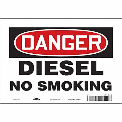 CONDOR 473T39 Safety Sign 7 inx10 in Vinyl