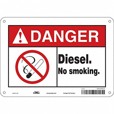 CONDOR 473T43 Safety Sign 7 inx10 in Polyethylene