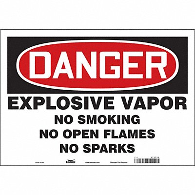 CONDOR 473T56 Safety Sign 14 inx20 in Vinyl