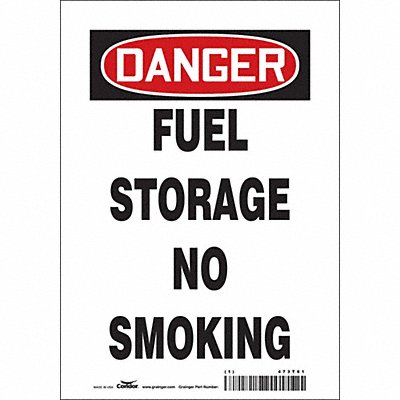 CONDOR 473T61 Safety Sign 10 in x 7 in Vinyl