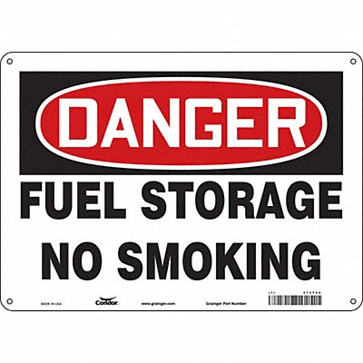 CONDOR 473T64 Safety Sign 10 inx14 in Aluminum