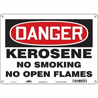 CONDOR 473T84 Safety Sign 10 in x 14 in Aluminum