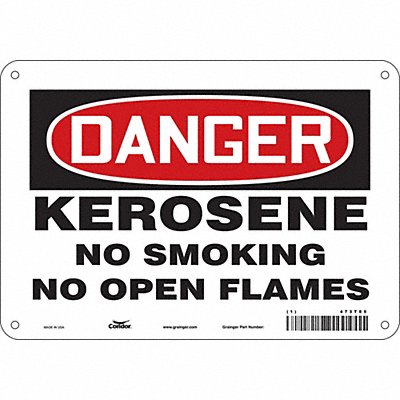 CONDOR 473T85 Safety Sign 7 in x 10 in Polyethylene