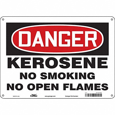 CONDOR 473T86 Safety Sign 10 in x 14 in Polyethylene