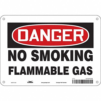CONDOR 473T98 Safety Sign 7 inx10 in Polyethylene