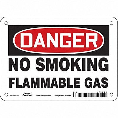 CONDOR 473U01 Safety Sign 5 in x 7 in Vinyl
