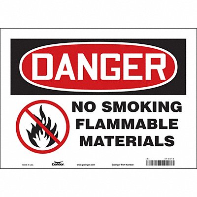 CONDOR 473U13 Safety Sign 10 in x 14 in Vinyl