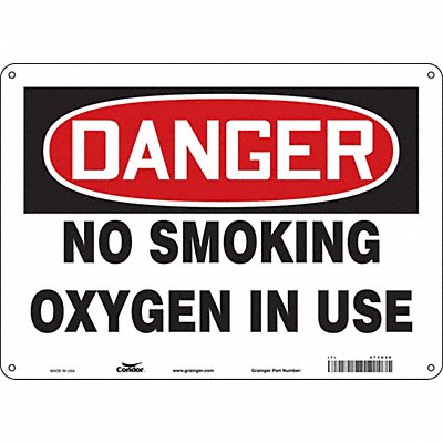 CONDOR 473U26 Safety Sign 10 inx14 in Polyethylene