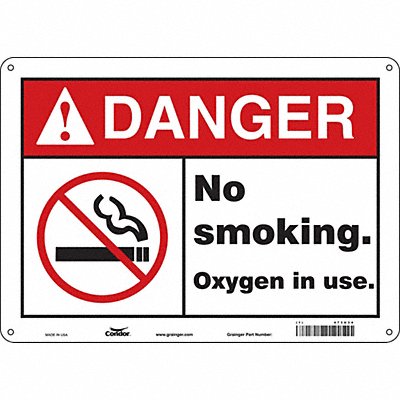 CONDOR 473U34 Safety Sign 10 inx14 in Polyethylene