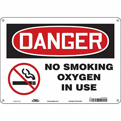 CONDOR 473U41 Safety Sign 10 in x 14 in Polyethylene