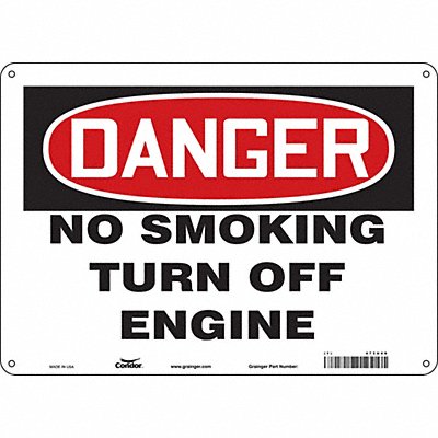 CONDOR 473U49 J8451 Safety Sign 10 in x 14 in Polyethylene