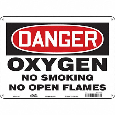 CONDOR 473U68 Safety Sign 10 inx14 in Aluminum