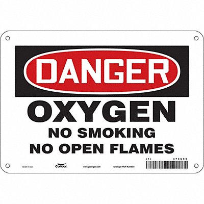 CONDOR 473U69 Safety Sign 7 inx10 in Polyethylene