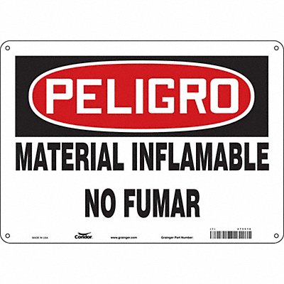 CONDOR 473V12 Safety Sign 10 in x 14 in Aluminum