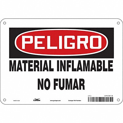 CONDOR 473V13 Safety Sign 7 inx10 in Polyethylene