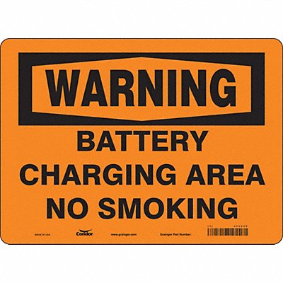 CONDOR 473V30 Safety Sign 10 in x 14 in Vinyl