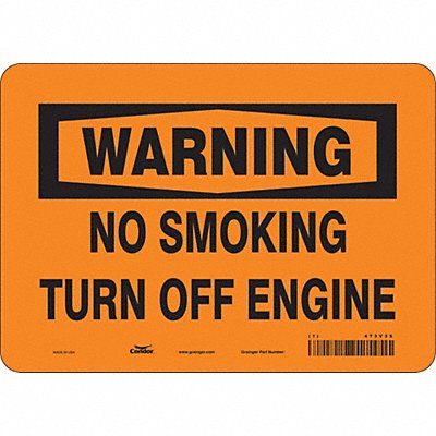 CONDOR 473V35 Safety Sign 7 in x 10 in Vinyl