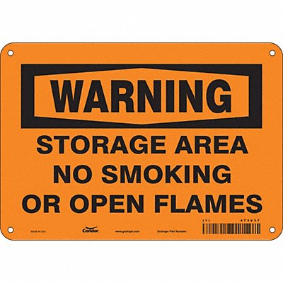 CONDOR 473V47 Safety Sign 7 in x 10 in Polyethylene