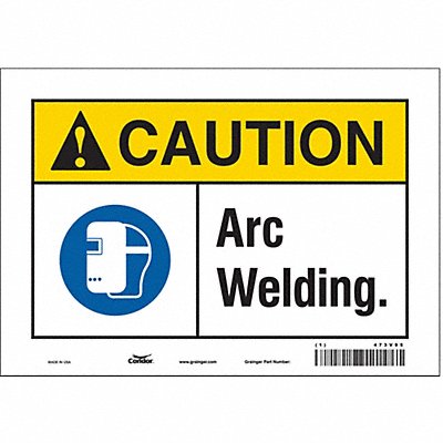 CONDOR 473V95 Safety Sign 7 inx10 in Vinyl