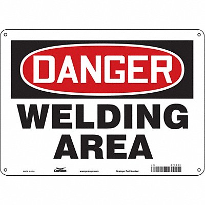 CONDOR 473X46 Safety Sign 10 inx14 in Aluminum
