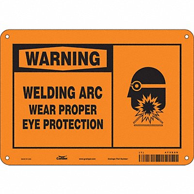 CONDOR 473X59 Safety Sign 7 inx10 in Polyethylene