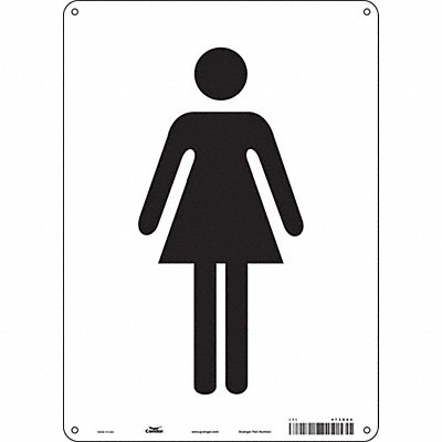 CONDOR 473X84 Safety Sign 14 in x 10 in Polyethylene