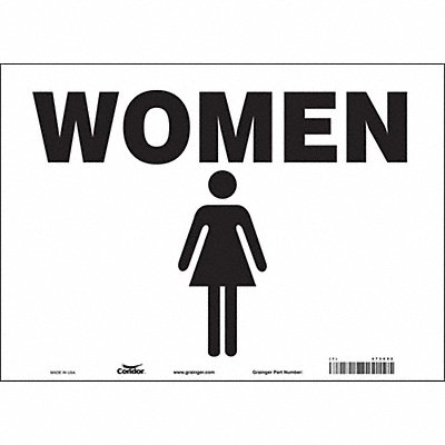 CONDOR 473X92 Safety Sign 14 in x 10 in Vinyl