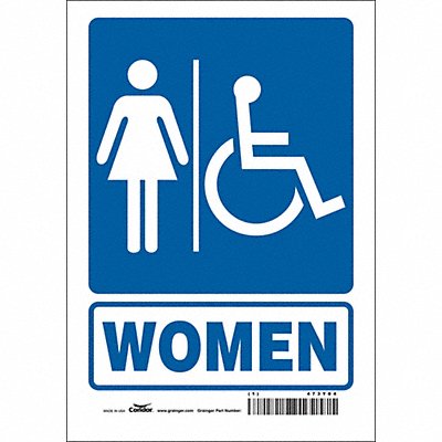 CONDOR 473Y04 Safety Sign 10 in x 7 in Vinyl