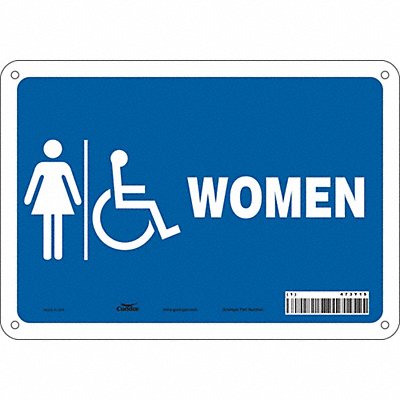 CONDOR 473Y15 Safety Sign 7 in x 10 in Polyethylene