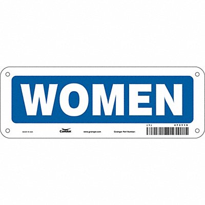 CONDOR 473Y19 Safety Sign 3 1/2 in x 10 in Aluminum