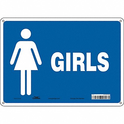 CONDOR 473Y32 Safety Sign 10 in x 14 in Polyethylene