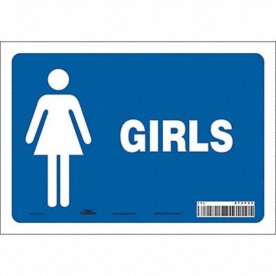 CONDOR 473Y33 Safety Sign 7 in x 10 in Vinyl