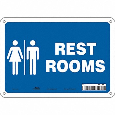 CONDOR 473Y41 K1068 Safety Sign 7 in x 10 in Aluminum