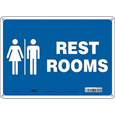 CONDOR 473Y42 K1068 Safety Sign 10 in x 14 in Aluminum