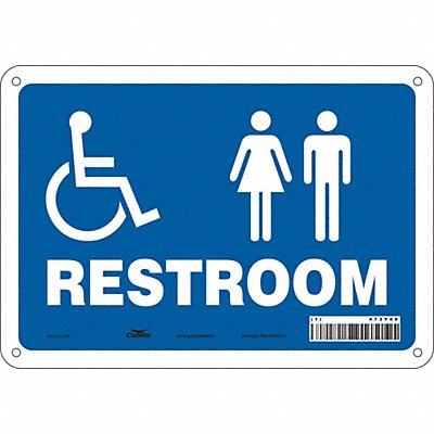 CONDOR 473Y49 Safety Sign 7 in x 10 in Polyethylene