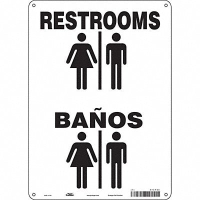 CONDOR 473Y94 Safety Sign 14 in x 10 in Aluminum