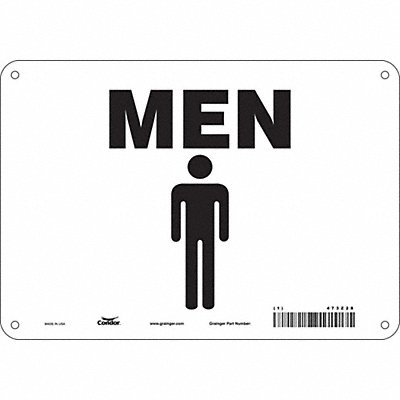 CONDOR 473Z28 Safety Sign 7 in x 10 in Polyethylene