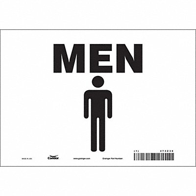 CONDOR 473Z30 Safety Sign 7 in x 10 in Vinyl