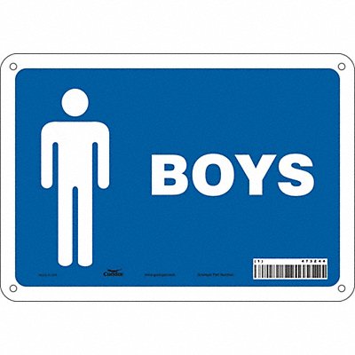CONDOR 473Z44 Safety Sign 7 in x 10 in Polyethylene