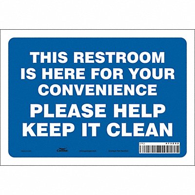 CONDOR 473Z52 Safety Sign 7 in x 10 in Vinyl