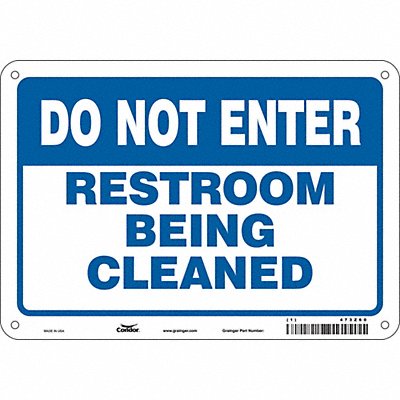 CONDOR 473Z60 Safety Sign 7 in x 10 in Aluminum