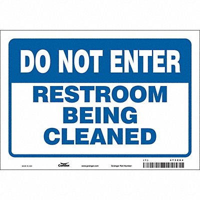 CONDOR 473Z64 Safety Sign 7 in x 10 in Vinyl