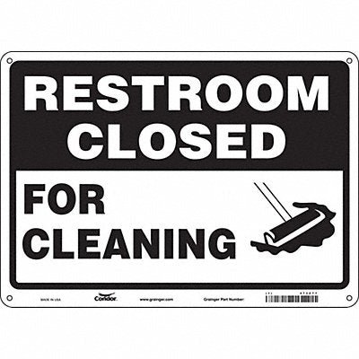 CONDOR 473Z77 Safety Sign 10 in x 14 in Polyethylene