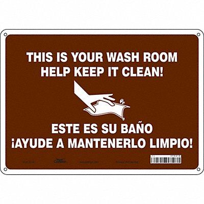 CONDOR 474A18 Safety Sign 10 in x 14 in Aluminum